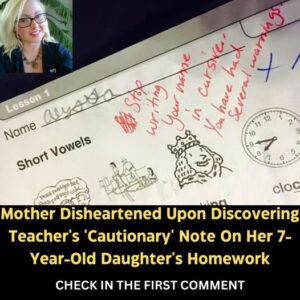 Mom Upset After Finding Teacher’s ‘Warning’ Message On Her 7-Year-Old’s Daughter’s Mom Upset After Finding Teacher’s ‘Warning’ Message On Her 7-Year-Old’s Daughter’s