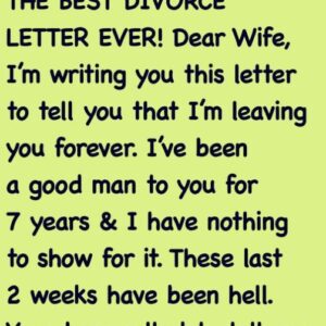 Wife receives a divorce letter from husband Wife receives a divorce letter from husband